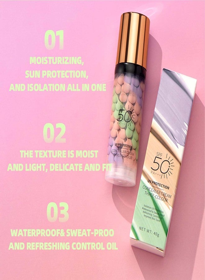 KTouler 2 Pack 3-In-1 Primer for Face Before Makeup,Hydrating One Step Color Corrector Face Primer,Tinted Sunscreen With SPF50+,Oil Control Waterproof Skin Tone Correcting and Brightening Sunscreen for Women - Image 5